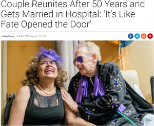 【海外発！Breaking News】55年越しの愛実らせ、カップルがNYの病院で挙式（米）