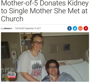【海外発！Breaking News】5児の母、教会で出会っただけのシングルマザーに腎臓を提供（米）