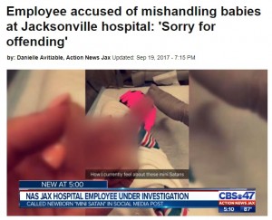 【海外発！Breaking News】新生児を「悪魔」と呼び、中指を立てる看護師たち　大病院の産科から仰天動画（米）