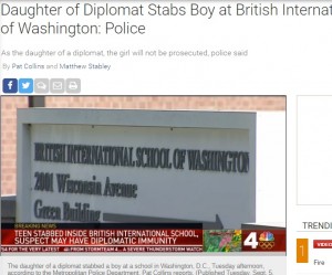 【海外発！Breaking News】インターナショナルスクールで独・外交官の娘が人を刺すも「治外法権」　警察まったく手を出せず（米）