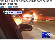 【海外発！Breaking News】運転ミスで車両炎上、助手席の女性を残したまま逃げた男に批判殺到（米）