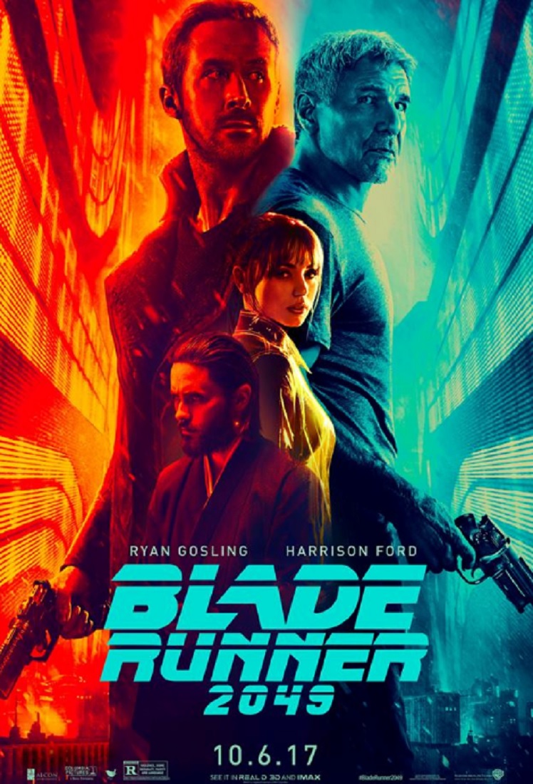 ジャレッド（一番下）、ハリソンの貫録におののく（画像は『Blade Runner 2049　2017年8月24日付Facebook「This will break the world. Here’s the new US poster for ＃BladeRunner2049.」』のスクリーンショット）