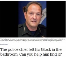 【海外発！Breaking News】警察署長、実弾入り拳銃を図書館のトイレに置き忘れる　4日後の紛失公表に市民は不快感（米）