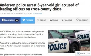 【海外発！Breaking News】8歳女児、母親のジープを盗んで幹線道路へ　パトカーとカーチェイス！