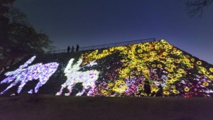 来場者数2万人突破！　福岡城跡が幻想的な“光の体験型アート空間”に　大晦日はカウントダウンも