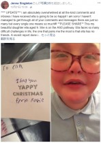 【海外発！Breaking News】9歳の自閉症少女、クラスメートから「大嫌い」と書かれたクリスマスカードに号泣（英）