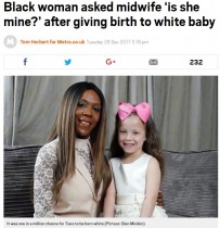 【海外発！Breaking News】黒人女性「私の娘はどう見ても白人夫婦の子」　遺伝子の世界に起きた奇跡（英）