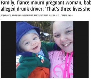 【海外発！Breaking News】クリスマスイヴの悲劇　生後7か月の男児と妊婦、飲酒運転の巻き添えで死亡（米）