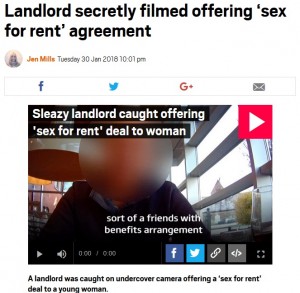 【海外発！Breaking News】「家賃をまけるから」　借主の女性に性交渉を持ちかける悪質大家（英）