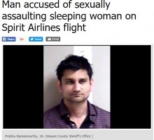 【海外発！Breaking News】妻と旅行中だった男、機内隣の席の若い女性に強制わいせつ（米）
