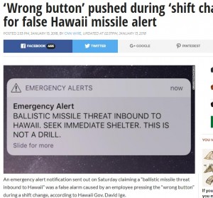 【海外発！Breaking News】ミサイル誤警報のハワイ州　知事が「訂正できなかった理由はTwitterパスワードが…」