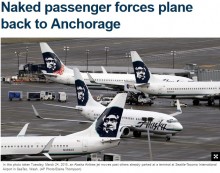 【海外発！Breaking News】機内トイレで男が全裸に　アラスカ航空、出発地へ引き返す（米）