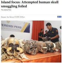 【海外発！Breaking News】オランダへの“密輸”を企まれた24個の頭蓋骨　バリ島税関で押収される