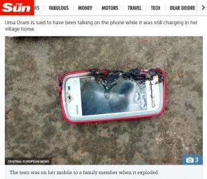【海外発！Breaking News】充電中のチャットでスマホが爆発　18歳少女が命を落とす（印）