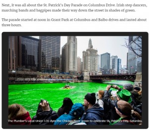 【海外発！Breaking News】そこまでする「聖パトリック祝日」　米シカゴでは川まで緑色に！