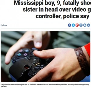 【海外発！Breaking News】ゲームのコントローラーめぐって口喧嘩に　9歳弟が13歳姉を射殺（米）