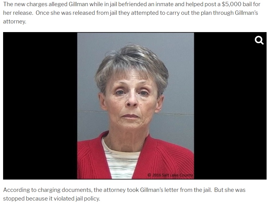 元夫殺害を依頼した殺し屋を始末しようと企てた女（画像は『Good4Utah　2018年3月9日付「Woman on trial for criminal solicitation facing new charges」（Salt Lake County）』のスクリーンショット）
