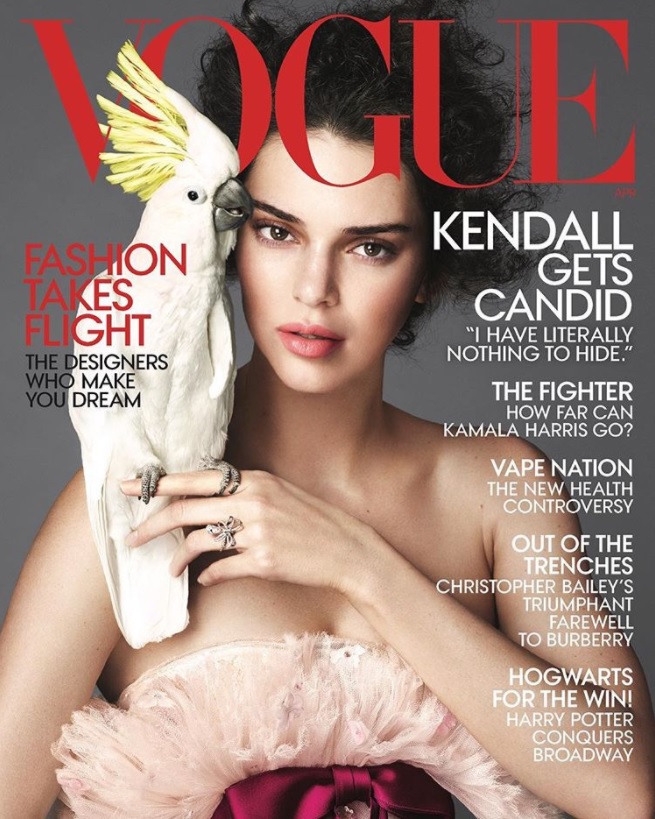 カーダシアン＆ジェンナー姉妹のなかでは控え目のケンダル（画像は『Kendall　2018年3月14日付Instagram「thrilled to cover ＠voguemagazine’s April dreamers issue!!」』のスクリーンショット）