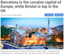 【海外発！Breaking News】欧州ワースト1の都市はバルセロナ　スペイン人のコカイン好きが判明