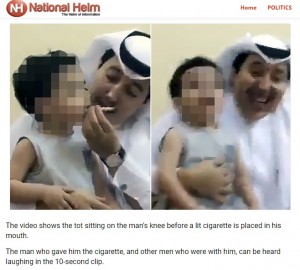 【海外発！Breaking News】3歳男児の口にタバコをくわえさせて爆笑　親戚の20代男が逮捕（サウジアラビア）