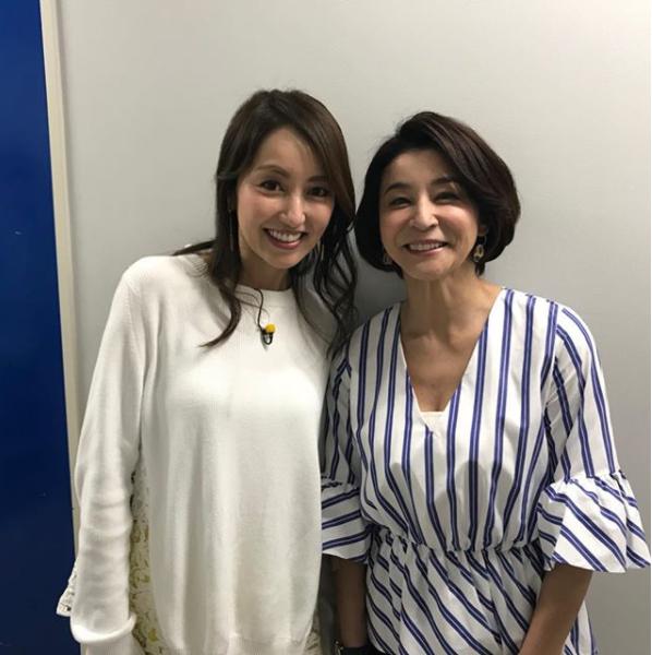 矢田亜希子と高嶋ちさ子（画像は『Chisako Takashima　2018年3月16日付Instagram「実物もとんでもなく可愛い矢田亜希子様でした。」』のスクリーンショット）