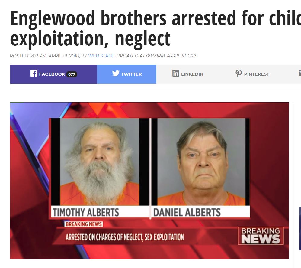 一緒に暮らしていた兄弟、趣味は小児性愛（画像は『FOX31 Denver　2018年4月18日付「Englewood brothers arrested for child exploitation, neglect」』のスクリーンショット）