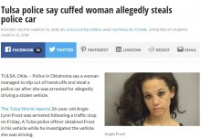 【海外発！Breaking News】車泥棒で逮捕された女、手錠をはずしてパトカーで逃走（米）