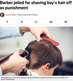 【海外発！Breaking News】「勝手に剃刀を使ったから」10歳少年を丸刈りにした理容師に懲役刑（英）