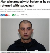 【海外発！Breaking News】息子を理髪店に連れて行った父、店主と口論の末に銃で脅す（英）