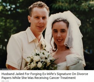 【海外発！Breaking News】余命3か月と宣告された闘病中の妻の署名を偽造　離婚手続きを進めた夫に8か月の懲役刑（英）