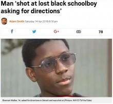 【海外発！Breaking News】道を尋ねただけの14歳黒人少年、家主に銃弾を放たれる（米）