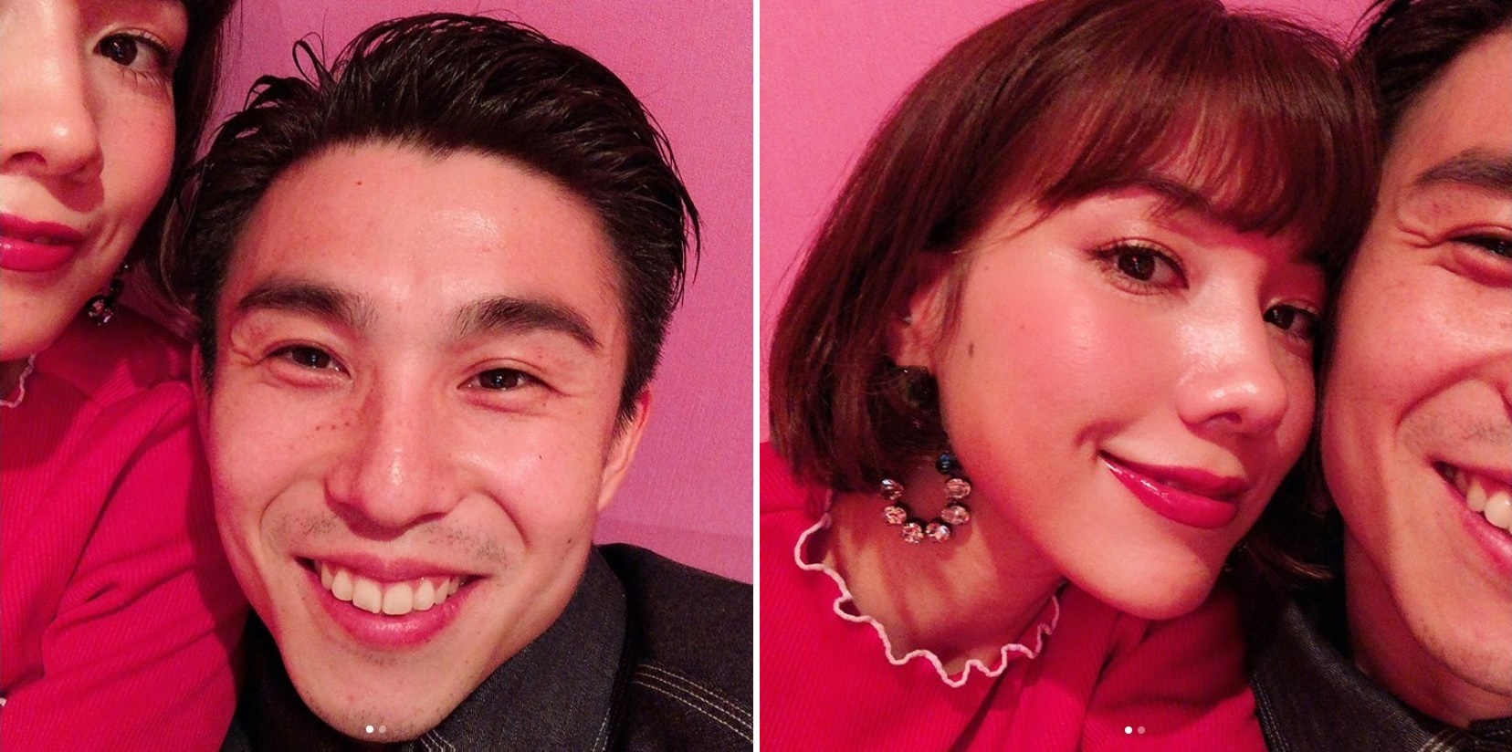 同じタイミングで投稿した夫妻（画像は『AKIYOSHI NAKAO　2018年4月18日付Instagram「5周年 早いようで本当に早い！」』『Riisa Naka　2018年4月18日付Instagram「2018.04.18」』のスクリーンショット）