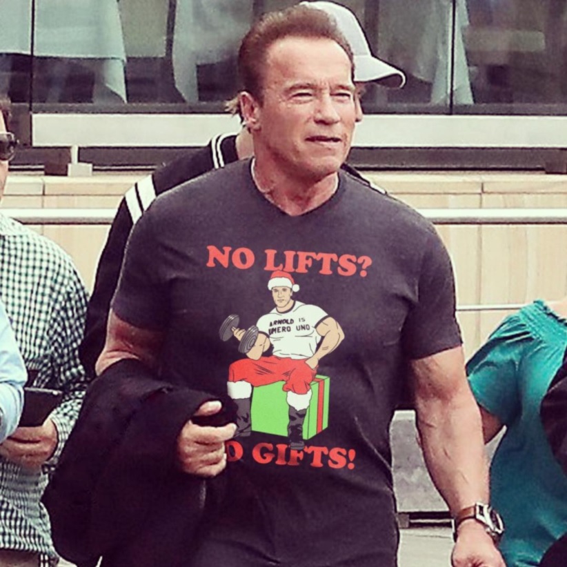 シュワ、感謝の言葉も（画像は『Arnold Schwarzenegger　2017年12月5日付Instagram「No Lifts, No Gifts. Look good staying in shape this holiday season and support After-School All-Stars.」』のスクリーンショット）