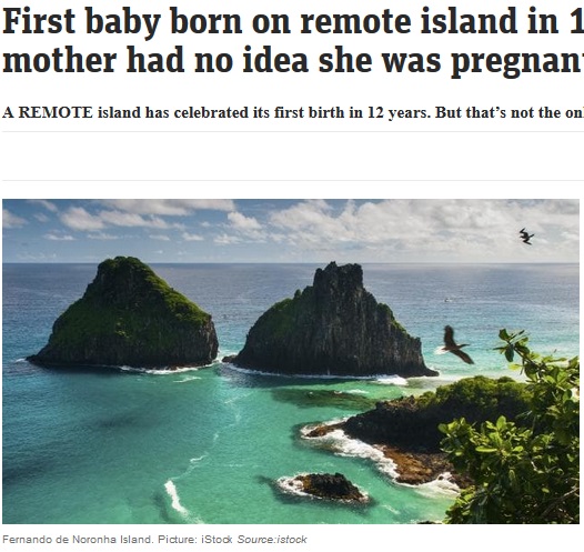 出産禁止の島で12年ぶりに赤ちゃんが誕生（画像は『news.com.au　2018年5月21日付「First baby born on remote island in 12 years after mother had no idea she was pregnant」（Picture: iStock）』のスクリーンショット）