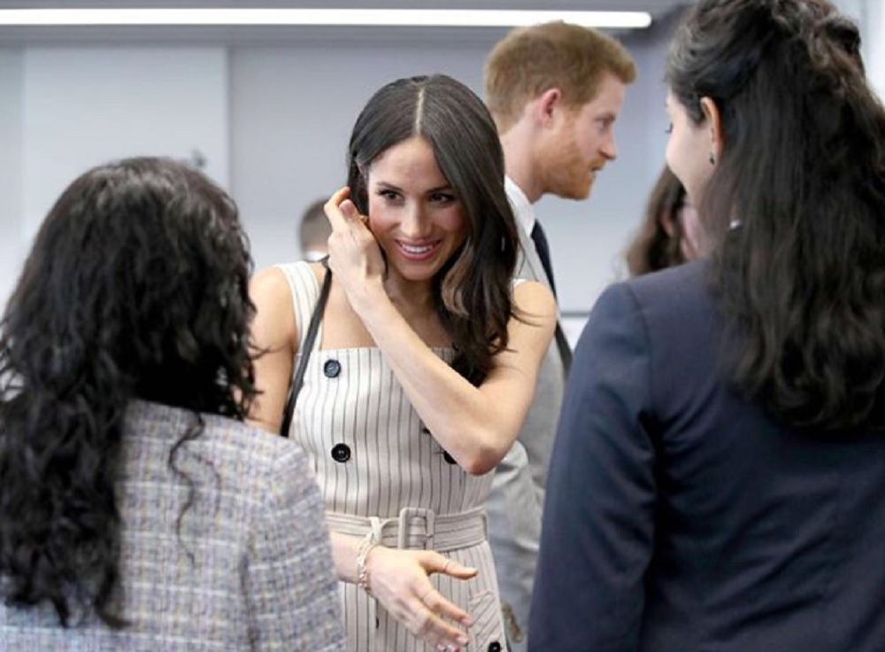 メーガンさんもショックか（画像は『Kensington Palace　2018年4月19日付Instagram「Today Prince Harry and Ms. Meghan Markle visited the Commonwealth Youth Forum（CYF） at the Queen Elizabeth Conference Centre in London.」（PA）』のスクリーンショット）