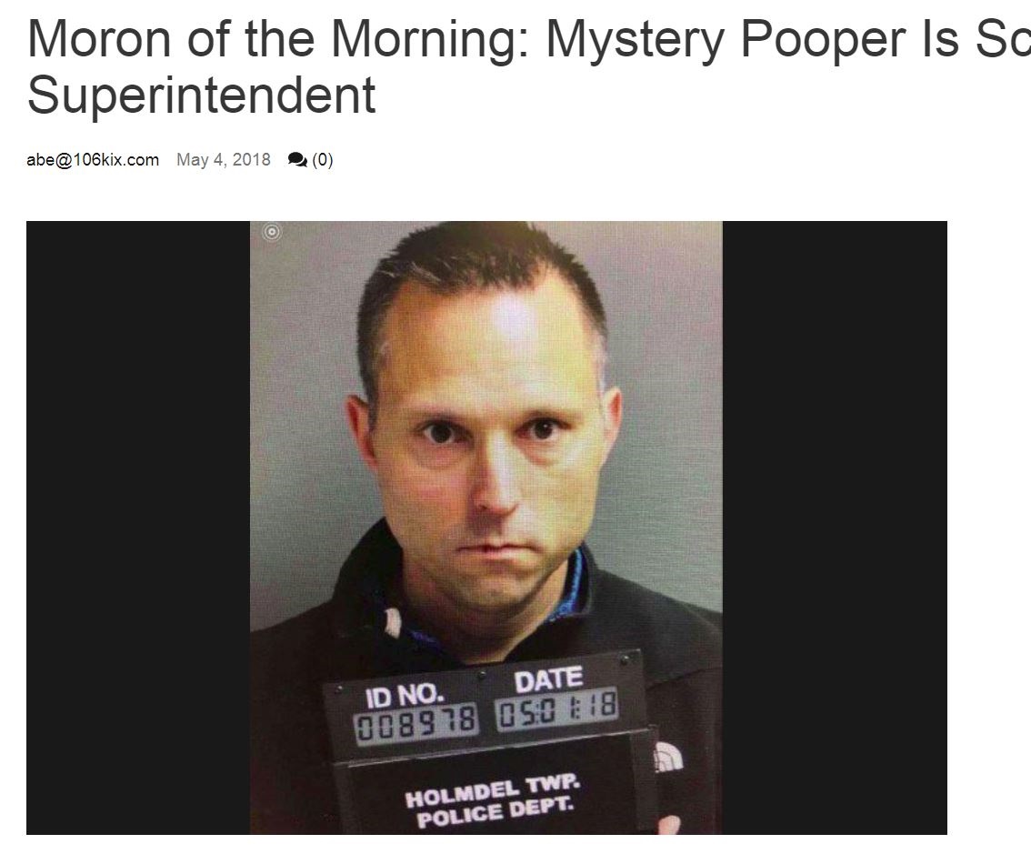 教育長、近隣高校に忍び込んでは排便（画像は『norfolkdailynews.com　2018年5月4日付「Moron of the Morning: Mystery Pooper Is School Superintendent」』のスクリーンショット）