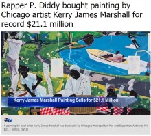 【イタすぎるセレブ達】ケリー・ジェームス・マーシャルの絵画、米富豪ラッパーが23.4億円で競り落とす