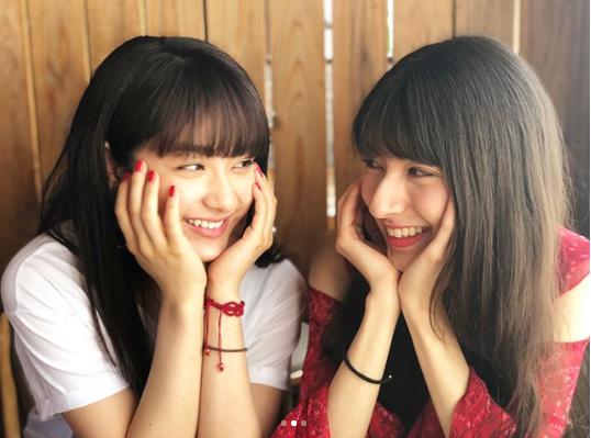 平祐奈とLINA（画像は『平祐奈　2018年5月5日付Instagram「YUNA☆LINA」』のスクリーンショット）