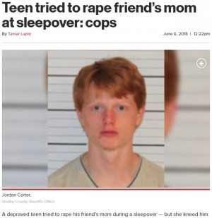 【海外発！Breaking News】友人宅に宿泊した少年、就寝時に友人の母親を性的暴行しようとして逮捕（米）
