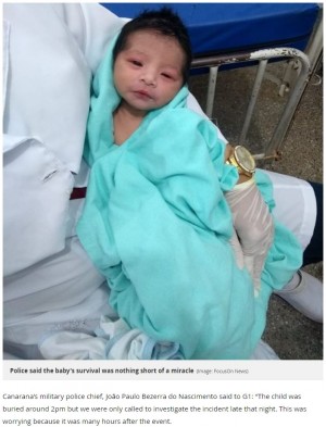【海外発！Breaking News】誕生後すぐに生き埋めにされた赤ちゃん、8時間後に救出（ブラジル）