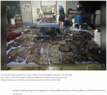 【海外発！Breaking News】死んだゴンドウクジラの胃から80枚以上のゴミ袋　深刻な海洋汚染（タイ）