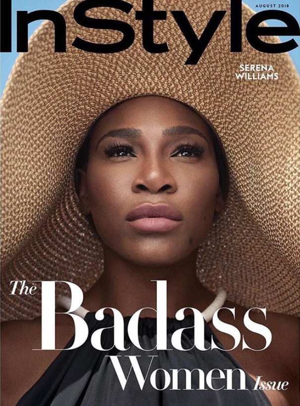 『Instyle』誌の表紙を飾ったセリーナ（画像は『Serena Williams　2018年6月26日付Instagram「I’m really excited to be on the August cover of ＠InstyleMagazine…」（Photography: ＠RobbieFimmano）』のスクリーンショット）