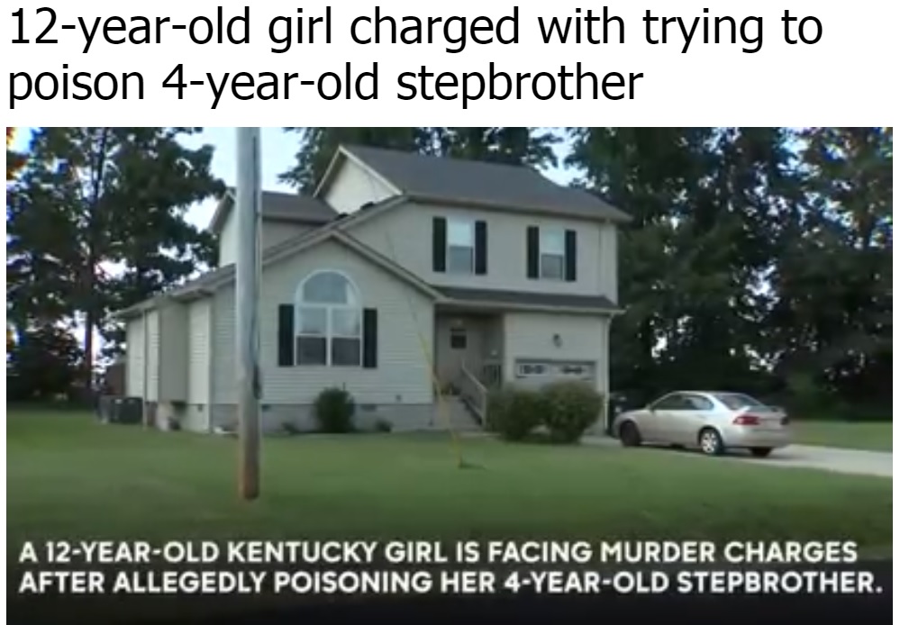12歳少女が半分血の繋がった4歳弟に嫉妬した末に…（画像は『abc13 News　2018年7月13日付「12-year-old girl charged with trying to poison 4-year-old stepbrother」』のスクリーンショット）