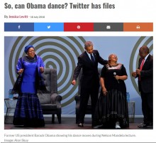 【海外発！Breaking News】オバマ元大統領はダンスが下手？　南ア大統領「マンデラ氏ほど上手くない」