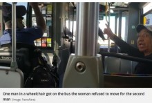 【海外発！Breaking News】「かまうもんか！」優先席に座った女性、車イスの男性に席を譲らず（米）＜動画あり＞