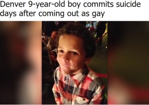 【海外発！Breaking News】ゲイをカミングアウトした9歳少年　新学期早々に自殺（米）
