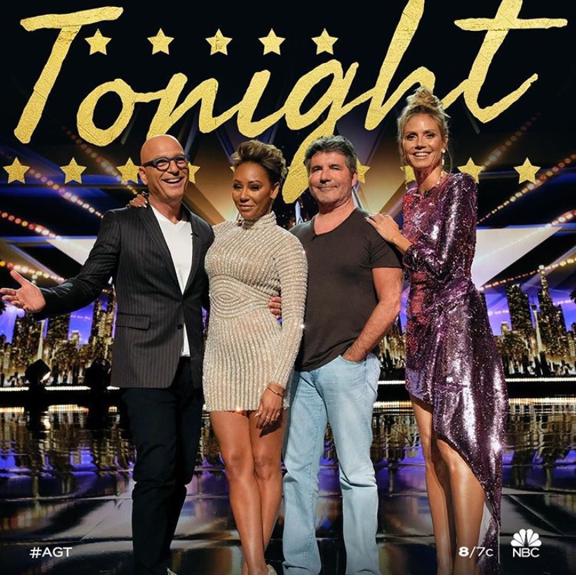 ハウィー・マンデル、メラニー・ブラウン、サイモン・コーウェル、ハイディ・クルム（画像は『America’s Got Talent - AGT　2018年8月21日付Instagram「Who will impress our judges LIVE tonight?」』のスクリーンショット）