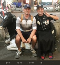 【エンタがビタミン♪】松坂大輔と10年ぶりに再会した“松坂キラー”大西宏明　2ショットに「ミナミの街がザワついてた」
