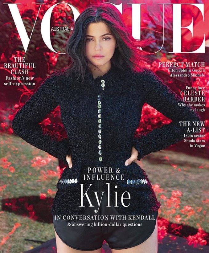 豪誌『VOGUE』表紙を飾ったカイリー（画像は『Kylie　2018年8月17日付Instagram「VOGUE was once just a wild dream!」』のスクリーンショット）