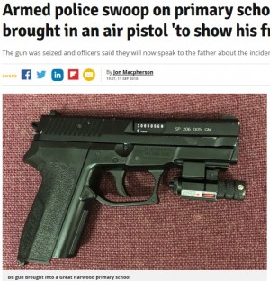 【海外発！Breaking News】武装警官が小学校を強襲　8歳男児がエアガンを持ち込んだせいで（英）